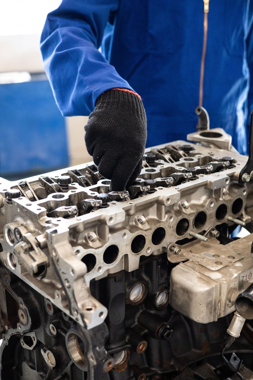 An engine being serviced at FCAR